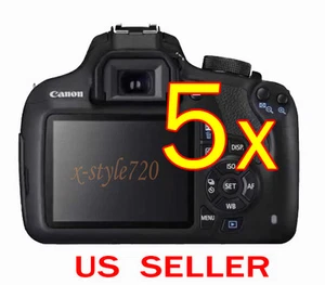 5x Clear LCD Screen Protector Guard Shield Film For Canon EOS 1200D / Rebel T5 - Picture 1 of 1