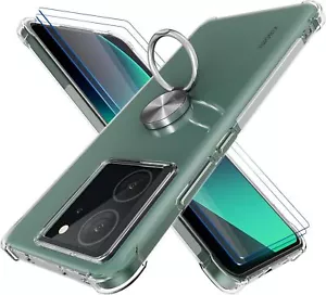 Funda transparente a prueba de golpes con soporte de gel suave para teléfono con soporte de anillo transparente para Xiaomi OPPO - Imagen 1 de 13