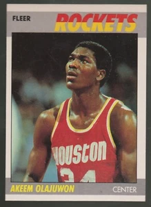 GRADABLE 1987 Fleer NBA Basketball card #80 Akeem Olajuwon Houston Rockets - Bild 1 von 2