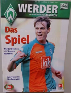 Werder Bremen vs FC Bayern München Programm Bundesliga Magazin Poster 08.04.2006 - Bild 1 von 3