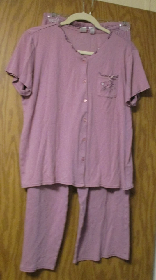 Classic Elements 2-piece Pajamas PJ's (S) Cotton Blend - Purple - Image 1 of 1