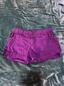 Gap Kids Girls Purple Adjustable Shorts Size 6 - Picture 1 of 9