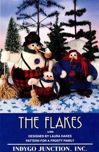 The Flakes Frosty Family Snowmen Craft Sewing Pattern by Indygo Junction IJ368 - Picture 1 of 2