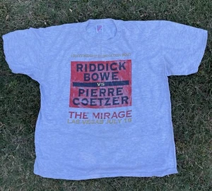 Riddick Bowe Pierre Coetzer Mirage Heavyweight Boxing T-shirt Vintage 90s Large - Picture 1 of 11