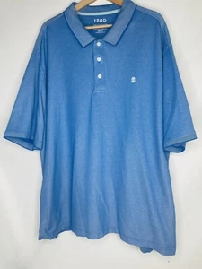 Izod Polo Men's 4XL Advantage Performance Stretch Blue short Sleeve shirt - Picture 1 of 5
