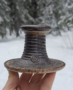 Candelabro de cerámica de camota lanzado a mano de 1974 Finlandia por Kari Iso-Pahkala - Imagen 1 de 7