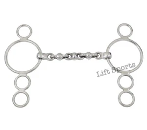 Waterford Mouth 3 Ring Dutch Gag Horse Bit Snaffle All sizes Stainless Steel - Picture 1 of 3