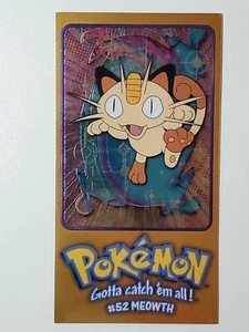 1999 TOPPS POKEMON JUMBO CHROME MEOWTH #52 - 5 di 5 - 1° SERIE TV - Foto 1 di 6