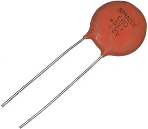 Sprague Ceramic Disk Capacitor 0.33uF 12V C80 .33Y - Picture 1 of 1
