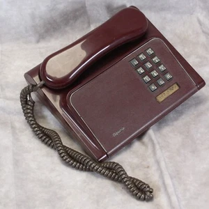 Diplomat Landline Phone Northern Telecom Burgundy Tested Working 1970's - Picture 1 of 8