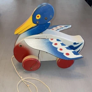 Vintage Wooden Duck Pull Toy - Picture 1 of 9