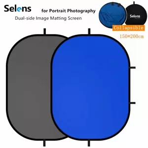 Sfondo fotografico schermo sfondo nero grigio doppio lato mussola pieghevole - Foto 1 di 8