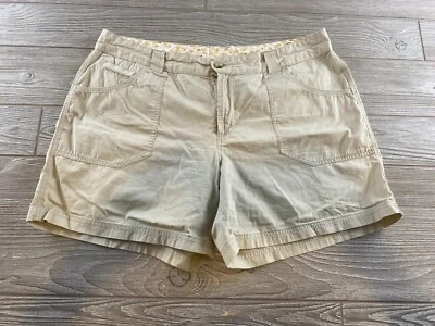 Pantalones cortos de senderismo Columbia Sportswear para mujer 100 % algodón tostado caqui talla 16 bolsillos Foto 1 de 4