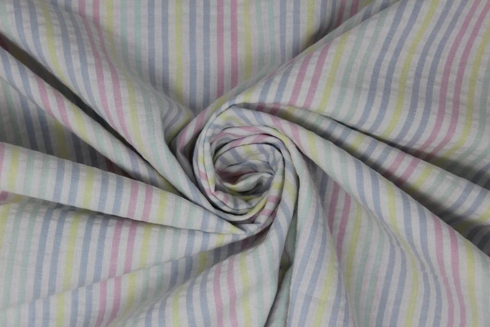 55" Cotton Seersucker Stripes x 5 Yard Craft Cut - Image 1 of 1