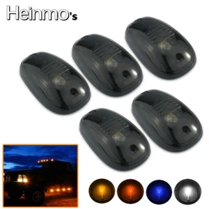 5pcs Smoked Lens Red LED Cab Roof Marker Running Lights For Truck Pickup SUV 4x4 - Picture 1 of 6