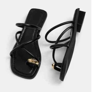 Mujer Zapatilla Mujer Verano Tacón Zapatos Tacones Bajos Sandalias Mujer Playa Damas - Imagen 1 de 15