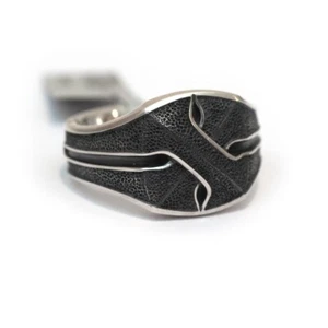 New DAVID YURMAN Men's 15.7mm Armory Signet Crossover Ring Silver Size 10 - Picture 1 of 8