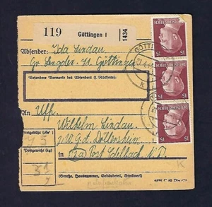 Recibo de paquete de ocupación Gottingen de la década de 1940 - Imagen 1 de 2