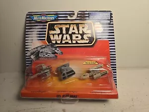 Vintage Star Wars Micro Machines Y Wing Darth Vader Tie Fighter X Wing 1996 NOS - Picture 1 of 3