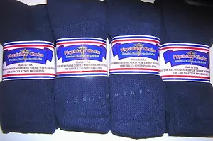 12 Paar Herren Ärzte Auswahl hergestellt in den USA belüftete marineblaue Crew-Diabetikersocken - Bild 1 von 7