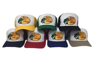 Bass Pro Shops Mütze bestickt Logo Netz Angeln Jagd Trucker Cap Snapback - Bild 1 von 11