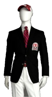 Izod Official Umpire Blazer Champions Series Tennis Jacket Men's 40R Wool Black - Image 1 of 4