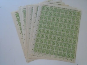 Deutschland - SG318 4M DM gelbgrün 1923. 10 x komplette Bogen mit 100 Marken. - Bild 1 von 11