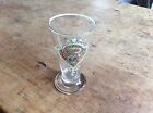Nice Antique Hand Blown Glass Goblet With Hand Painted Snake Medallion