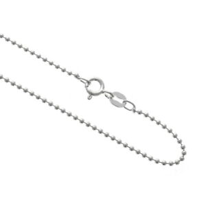 Sterling Silver Beaded Chain 1.5mm Beads 16" and 20" Thin Dainty Chain BD150