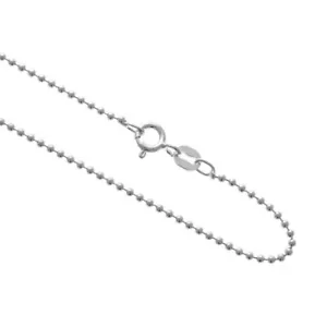 Sterling Silber Perlenkette 1,5 mm Perlen 16" und 20" dünne zierliche Kette BD150 - Bild 1 von 1
