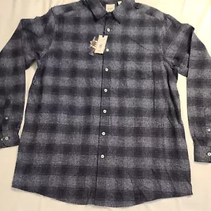 ROWN Herren Xlt dunkelmarineblau Flanell Langarmshirt, neu mit Etikett - Bild 1 von 12