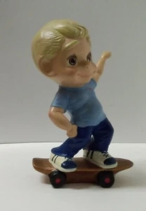 Vintage Atlantic Mold MRM Ceramic Trevor the Skateboarder Figurine 12in tall - Bild 1 von 8