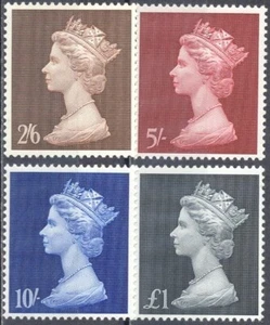 Great Britain 1967/70 Yvert #487/90 Basic Elizabeth II MNH-VF - Picture 1 of 1