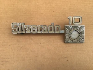 75-80 Squarebody Chevy Truck Silverado 10 Fender Emblem OEM Metal Badge - Picture 1 of 7