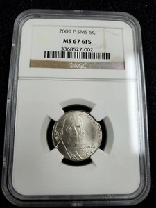 2009 P SMS 5c Jefferson Nickel- NGC MS 67 6FS  - Picture 1 of 4