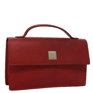 CELINE Mini Hand Bag Leather Red Auth 103334 - Picture 1 of 24