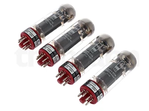 Quad . 4x EL 34 STR 6CA7 TAD Tubes Red base Match Tested Pairs - Imagen 1 de 4