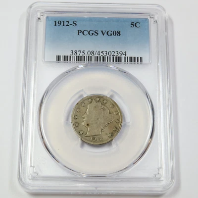 1912 S PCGS VG08 - Liberty V Nickel - 5c US Coin #44788A - Image 1 of 2