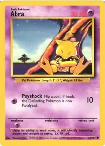 1999 Pokemon Game Card Abra 43/102 Base Set Common WOTC - Bild 1 von 6