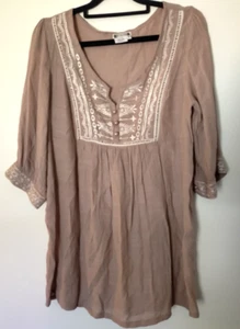 FILO Size S 10-12 Blouse Top Tunic Boho Indie Party Festival Casual Peasant - Picture 1 of 10