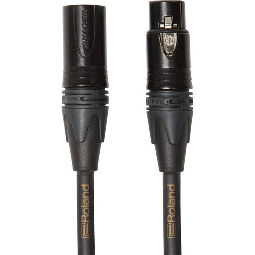 Roland Gold Series Neutrik XLR-M to XLR-F Balanced Microphone Cable (25') - Image 1 of 1