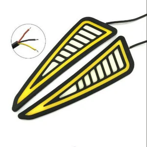 2pcs Universal Car DRL LED Daytime Running Light Driving Turn Signal Lights Lamp - Picture 1 of 6