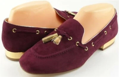 $140 IVANKA TRUMP NANDY Rojo Multi Gamuza Diseñador Cómodo Mocasines Planos 7 Foto 1 de 4