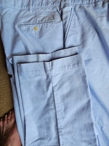 Pantalones Polo Ralph Lauren Azul Oxford Algodón Frente Plano Talla 38x30 - Imagen 1 de 4