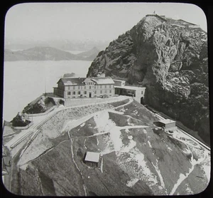 Glass Magic Lantern Slide VIEW OF MOUNT PILATUS C1910 HISTORIC PHOTO SWITZERLAND - Picture 1 of 2