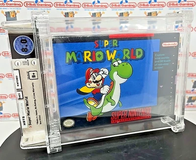 Super Mario World Nintendo SNES 1st Print Black Label Sealed VGA WATA CGC PSA - Image 1 of 4