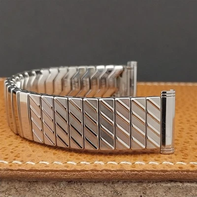 19 мм 18 мм 16 мм 1950-х годов герцогиня из нержавеющей стали расширение неиспользованный винтажный ремешок для часов - Изображение 1 из 4