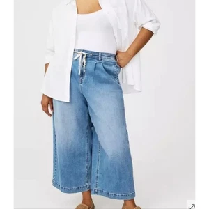 Torrid High Rise Wide Leg Ankle Crop Jeans Stretch Denim Neu mit Etikett Größe 20 - Bild 1 von 10