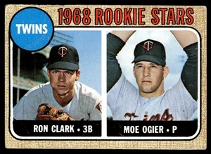 1968 Topps Stars Clark/Ogier en muy buen estado+ RC Minnesota Twins #589 - Imagen 1 de 2