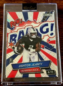 ASHTON JEANTY 2025 COMODÍN ¡BAANG! Silver Shimmer RC # 08/15 LAS VEGAS RAIDERS - Imagen 1 de 3